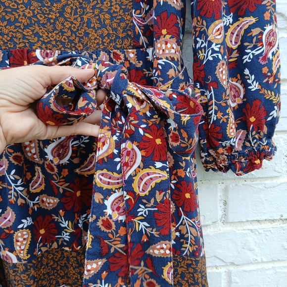 Draper James Midi Fit And Flare Fall Paisley Dress - Picture 6 of 10